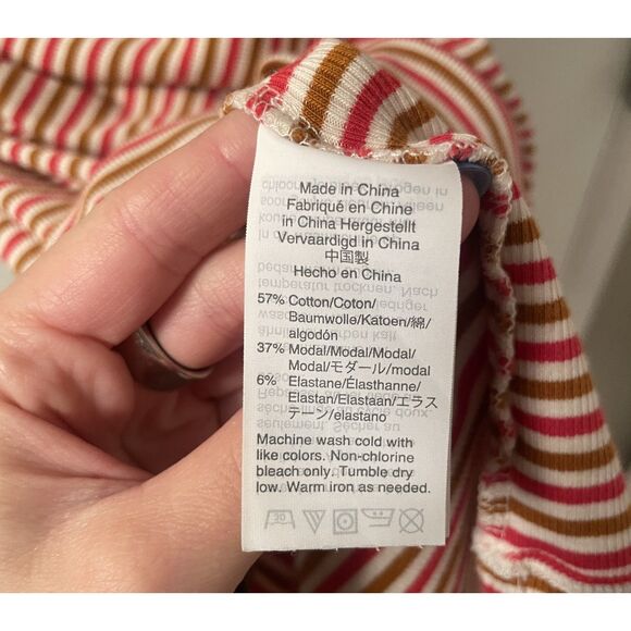 Madewell Short Sleeve Ribbed Striped Mini T-Shirt Dress Small - Picture 8 of 11